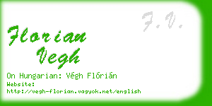 florian vegh business card
